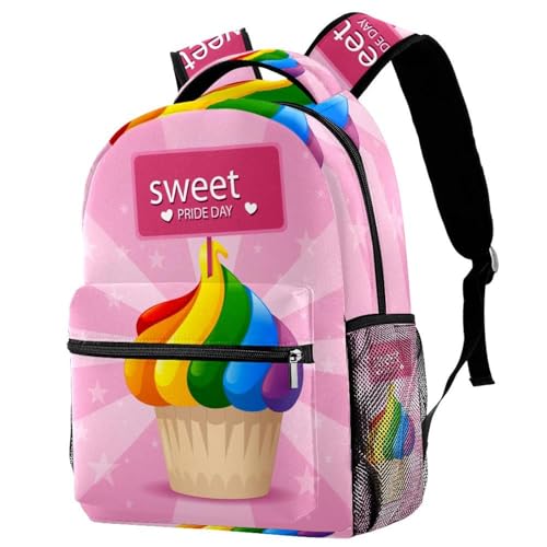 Sac à dos d'école multicolore de 29.4x20x40cm pour livres et ordinateur