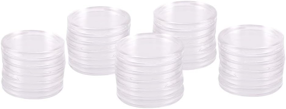 Set of 30 Clear Airtight Capsule Holders for American Silver For Eagle 1Oz Coins, Round Plastic Cases Measuring 40 6mm Diameter for Coin Safety