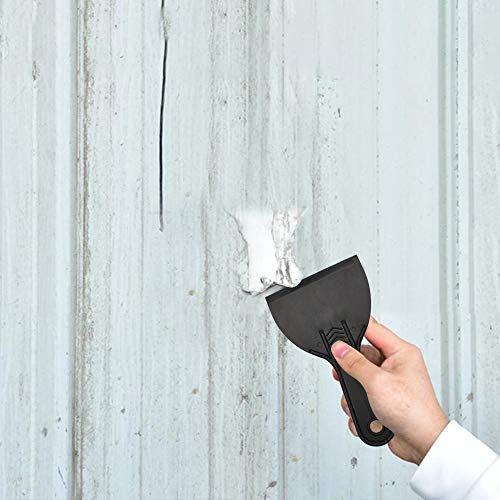 KiKiHong 6 stuks spatel kunststof flexibele spatel set spatelmes schraper gereedschap voor behang, muur, zwart (1,5/2/3/4/6/8 inch) - Afbeelding 4