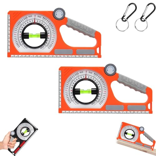 Emboadlie Portable Mechanical Inclinometer, Engineering Inclinometer, High-Precision Angle Finder with Rotary Scale & Level Vial, for Construction Household Industrial