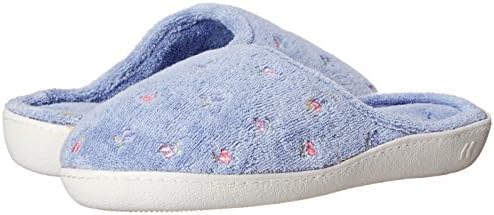 isotoner Women's Terry Embroidered Scalloped Clog, Periwinkle, 9.5-10 M US | Image 6