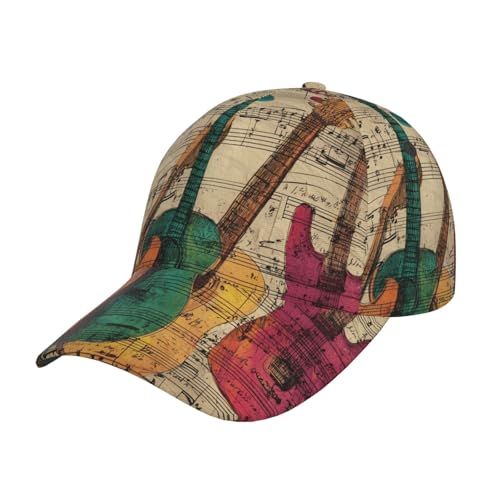 Casquette de baseball vintage guitare pour vos randonnées et festivals de musique