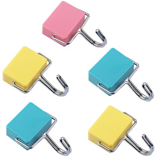 DDJYP Pack of 5 Creative Super Strong Magnetic Hooks, Colorful
