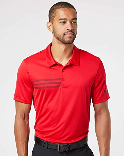 Adidas 3-Stripes Chest Sport Shirt L Collegiate Red/ Black