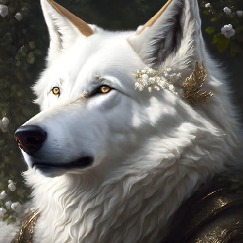 Tableau sur toile 58x90cm animal blanc GerRit poster grand format pour cacher un mur vide