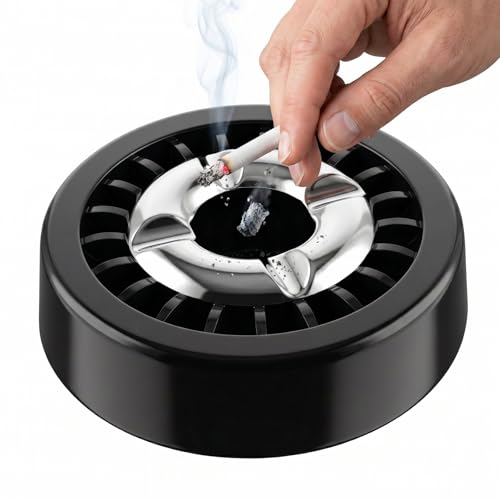 Starlet24® Gluttöter Aschenbecher für draußen Windaschenbecher Ascher stabil rund flach...