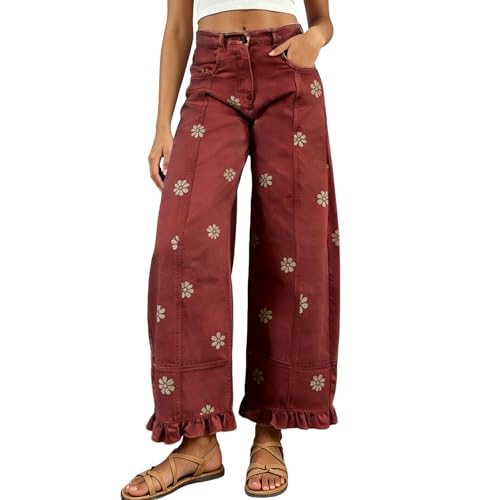 Jean denim extensible taille basse : le confort d'un pantalon ample Y2K