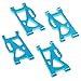 Treehobby 4PCS Metal Front and Rear Swing Arms Compatible with WLtoys 1/14 144010 144001 144002 1/12 124016 124017 124018 124019 RC Car Upgrades Parts (Blue)