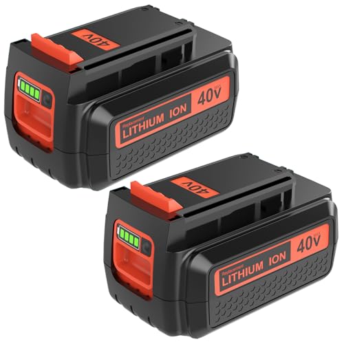2-Pack 3600mAh LBX2040 Lithium ion Replacement Battery Compatible with Black and Decker 40V Battery LBX2040 LBXR36 LBXR2036 LST540 LCS1240 LBX1540 LST136W 40V Cordless Power Tools Battery (Orange)