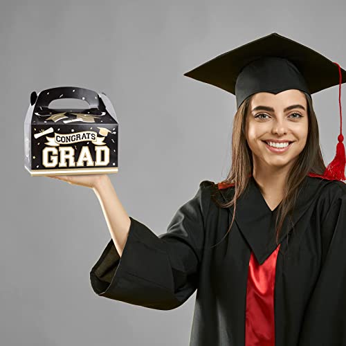 Graduation Treat Boxes 24 Pieces Graduation Gifts Boxes,Candy Gable Boxes,Goodies Boxes,Cardboard Present Boxes With Handles For 2023 Graduation Decorations,Graduation Party Supplies #TOP4