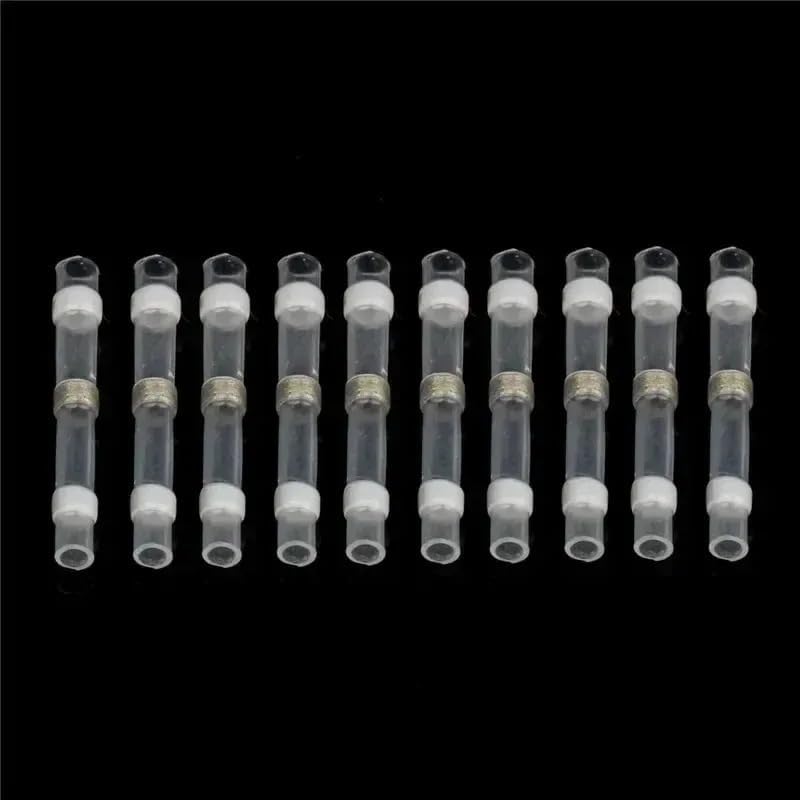 100pcs/box Solder Seal Wire Connectors Waterproof Heat Shrink Insulated Electrical Butt Splice Connector Terminals VUQLDHAYZ