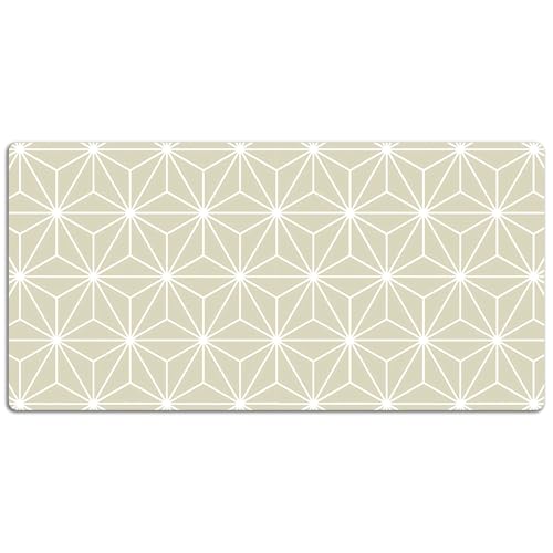 Tapis de jeu étendu de bureau en vinyle PVC durable avec motif géométrique - 7