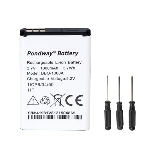 1000 mAh 3,7 V DBO-1000 A Batería de repuesto compatible con Doro 730 X 780 X 780X IUP 1370 1372 1880 2404 2710 2800 2880 5860 6820 6820 80 700 00H 7010 7439 DFB-0210 DFC-0480 Teléfono Baterías