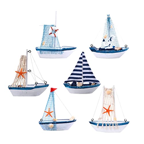 Molinka Juego de 6 botes de madera con red de pesca Cover