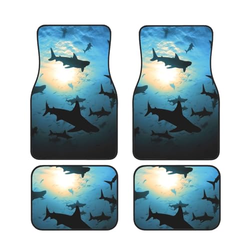 Tapis de sol voiture antidérapants motif requin pour SUV et camionnettes