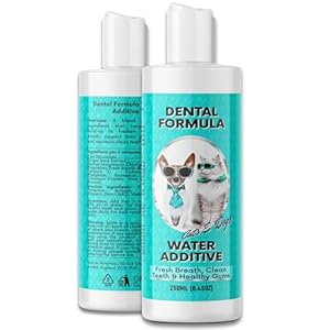 NutriPaw Dental Formula Water Additive For Dogs & Cats – Clean Teeth, Healthy Gums & Fresh Breath – Manage Plaque & Tartar Build-Up – Fuss-Free – No Brushing Needed – Cat/Dog Mouthwash & Oral Health