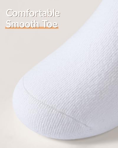 6 Pairs Girls White Socks Soft Cotton Ruffle Sock School Uniform Dress Socks Size 5-12 Years3