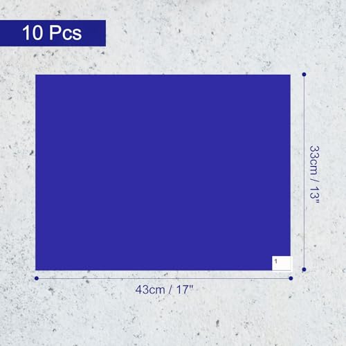 Image of uxcell 300pcs Adhesive /Sticky /Tacky Mats 13 inch x 17 inch, Case of 10 Mats, 30 Sheets Each, for Cleanroom, Warehouse, Laboratory, Capture Dirt and Dust, Blue