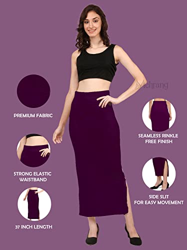 Image of Mehrang Stretchable Saree Shapewear Petticoat for Women, Cotton Blended,Petticoat,Skirts for Women,Shape Wear Dress for Saree