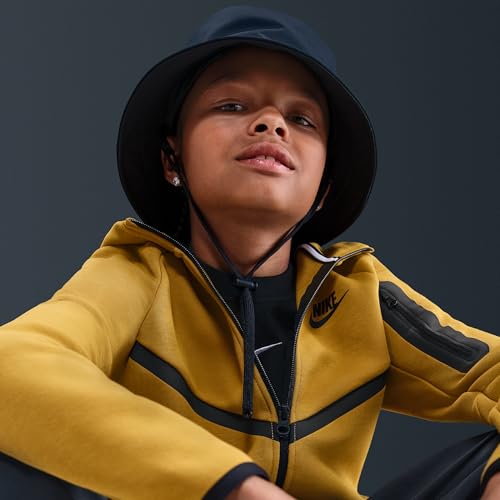 Nike Sportswear Tech Fleece Big Kids' Full-Zip Hoodie (Ochre/Black/Black)3