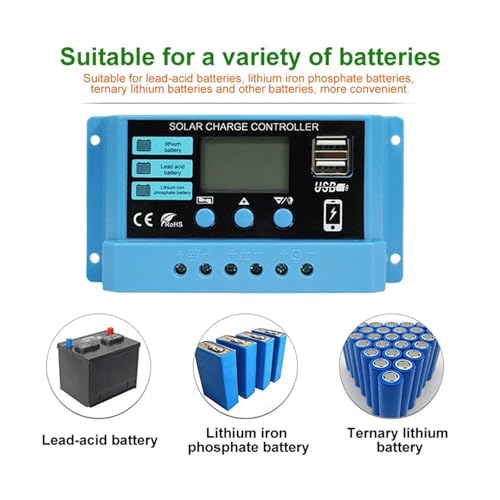 Régulateur solaire 20A pour batterie lithium et plomb 12V 24V - 5