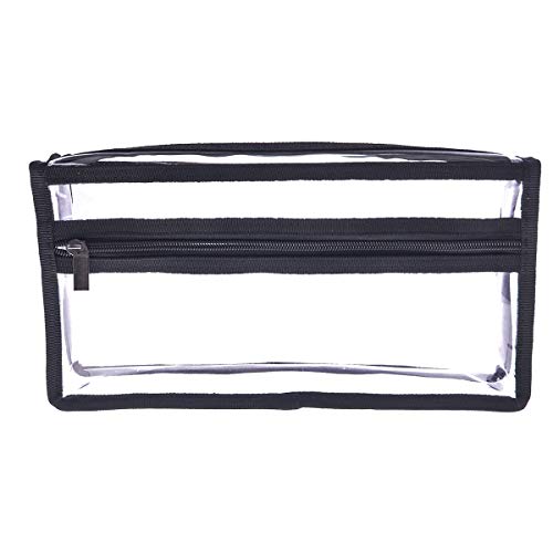 Clear PVC Makeup Bag Transparent Actor Bag Large Cosmetic Organizer Bag Makeup Kits Pouch Travel Make Up Accessories Storage Bag Clear Pencil Pouch Case Bag2