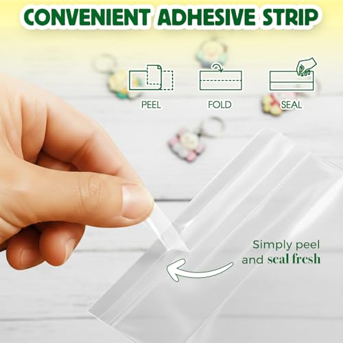 Seal Fresh Self Sealing Cellophane Bags - 2" x 3" (1000 Count) - Clear Plastic Resealable Cello Bag - Cellophane Treat Bags, Cookie Bags for Packaging, Candy bags, Cello Bags, Pastry Bags by Seal Fresh - Image 4
