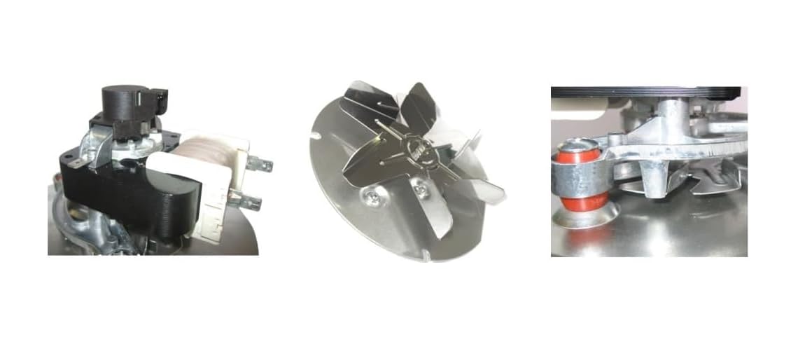 FIGEVIDA Estrattore fumi stufa pellet ventilatore universale 48W TRIAL + ENCODER CAVETTO, Argento