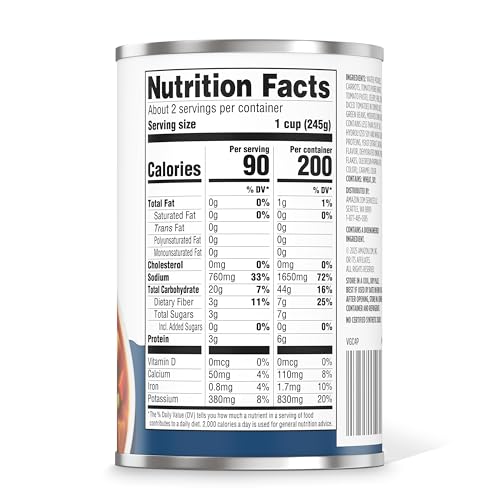 Image of Amazon Grocery, Hearty Vegetarian Vegetable Soup, 18.8 Oz