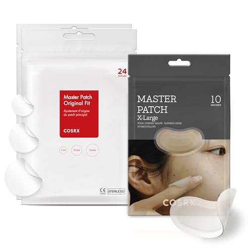 COSRX Maximized Acne Patch Duo - Acne Pimple Patch 2 Pack (48 Counts) + Master Patch Intensive X-Large (10 Counts), Powerful Acne Spot Treatment