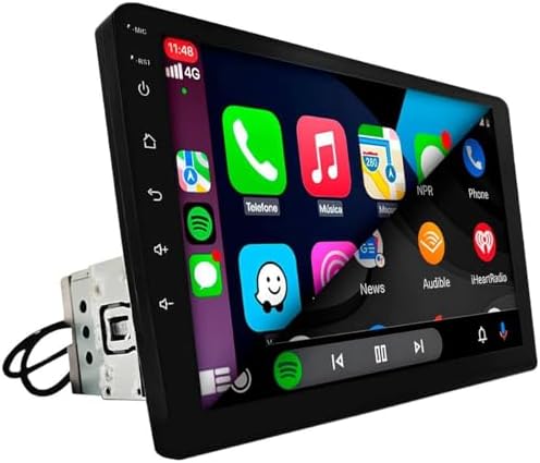 CENTRAL MULTIMÍDIA, MP5 1 DIN TELA DE VIDRO IPS 9" FULL TOUCH, FM...