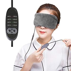 JFJL USB Heated Eye Mask – herbruikbaar dampend oogmasker met temperatuur-/timerbesturing voor slapende zwellingen, droog oog, vermoeide ogen, blepharitis, stijl en oogzak