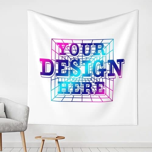 Customized Tapestry Personalized Image Text Custom Tapestry Decoration Wall 59x59 Tapestry