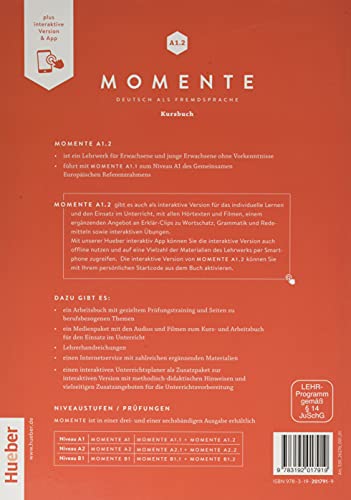Momente a1.2 - kb + interaktive version: Deutsch als Fremdsprache / Kursbuch plus interaktive Versio