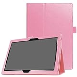 Zrengp for Lenovo Tab 4 10 / Tab 4 10 Plus 10.1' Leather Case, Ultra Slim Folio Stand Cover for Lenovo Tab 4 10.1 TB-X304F/N/L TB-X504F/N / Tab4 10 Plus TB-X704F/N/L 10.1' (Pink)