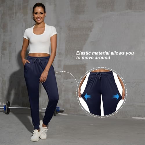 CE' CERDR 3/1 Pack Lightweight Joggers for Women with Pockets Drawstring Athletic Sweatpants for Workout Yoga Running4