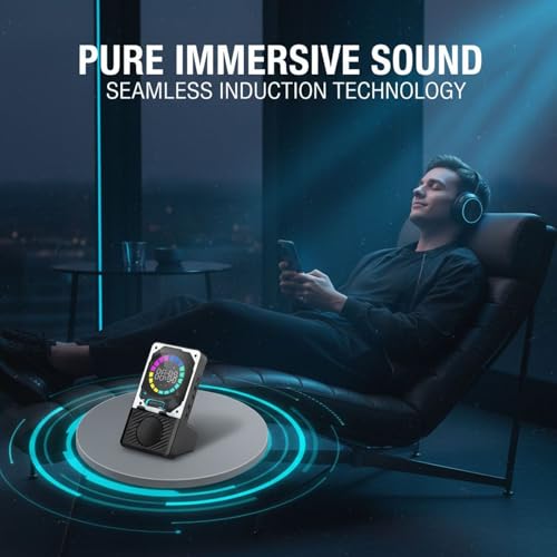 Altavoz de inducción inalámbrico Vestamore soporte móvil RGB 4