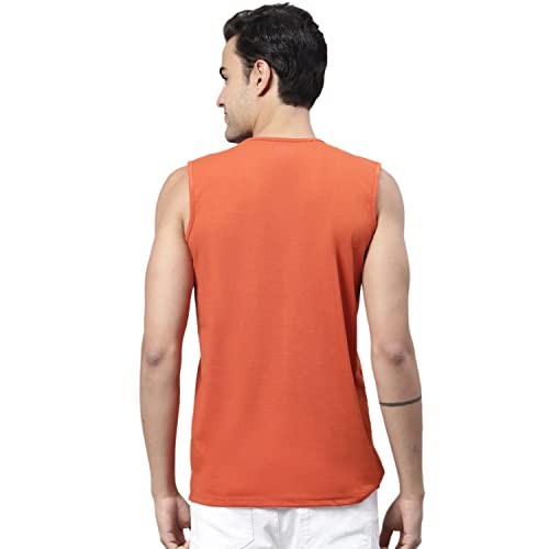 Image of Mack Jonney Regular Fit Cotton Solid Gym Vest for Men (Pack of 3)-V SL YLW RST L.GRN 03-P
