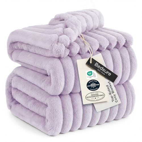 Bedsure GentleSoft Lavender Fog Full Blanket for Bed - Cozy Soft Blankets for Women, Cute Large Throws for Girls, 84x90 Inches