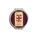 Formal hat UK London Stamp Britain Hand Compact Mirror Round Portable Pocket Glass