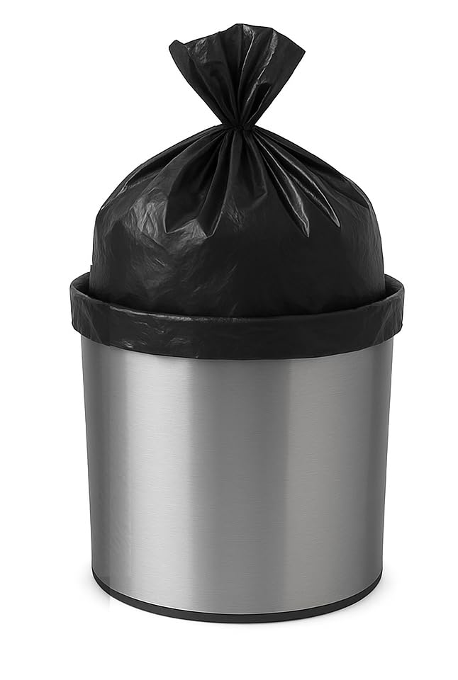 Image of Kmils Garbage Bags for Dustbin Medium Size - Leak-Proof, Tear-Resistant, Disposable Trash Bags for Home, Kitchen, Office | 19 x 21 Inches (30 Bags x 5 Rolls)