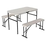 Table et ensemble de 2 bancs pliants