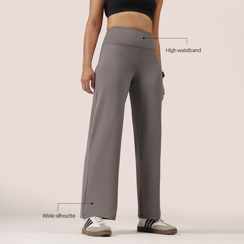 Image of BlissClub Ultimate Wide Leg Pants Lite for Women, Regular (for Women Upto 5'4)