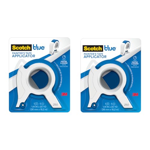 Image of ScotchBlue Painters Tape Applicator, Applies Painter's Tape in One Continuous Strip, Paint Tape Applicator for Trim, Windows and Door Frames, 1.41 Inches x 20 Yards, 2 Pack | Applies Tape in One Continuous Strip, For Trim, Windows and Door Frames
