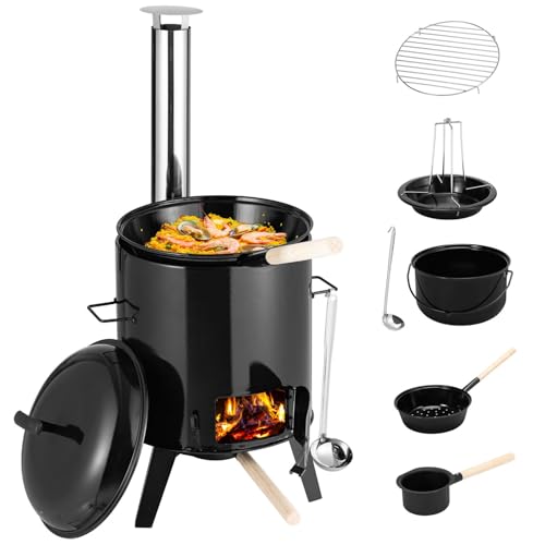 Juskys Set Gulasch 17L con Paiolo e Tegame