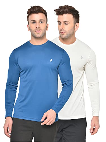 Image of Perfktu Mens Full Sleeve Gym T-Shirt (Pack of 2)