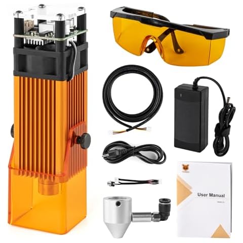 FoxAlien Fixed-focus FA40W Engraver Module Class 4 450nm PWM TTL for FoxAlien Masuter 4040, Masuter Pro, 4040-XE, WM3020, XE-PRO, Vasto Series CNC Engraving Machine (10000mW Optical Output) Cover