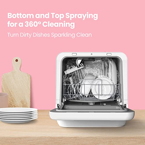 COMFEE' Countertop Dishwasher, Portable Dishwasher with 6L Builtin