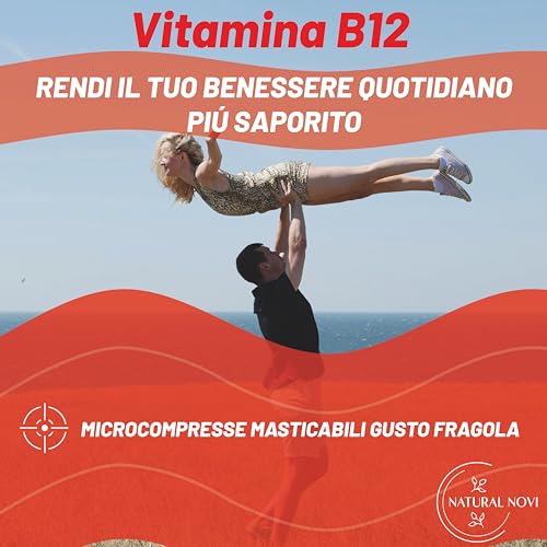Vitamina B12 1000 Mcg | 160 Micro Compresse Masticabili Alto Assorbimento | | Gusto Fragola | Supporto Fisico E Mentale | Vitamina B Vegan | Alto Dosaggio - 5