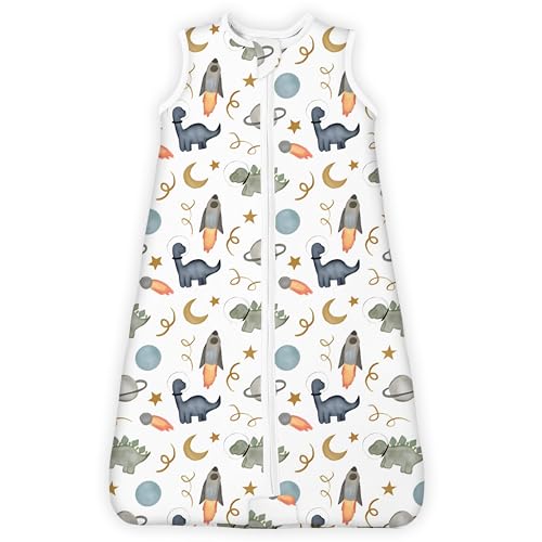 Image of 1.0 TOG Baby Sleep Sack 6-12-15 Months, Ultra Soft Sleeping Bag, Premium Baby Wearable Blanket with 2-way Safe Zipper All Season Sleep Sack, 1 Pack(Dino Space)